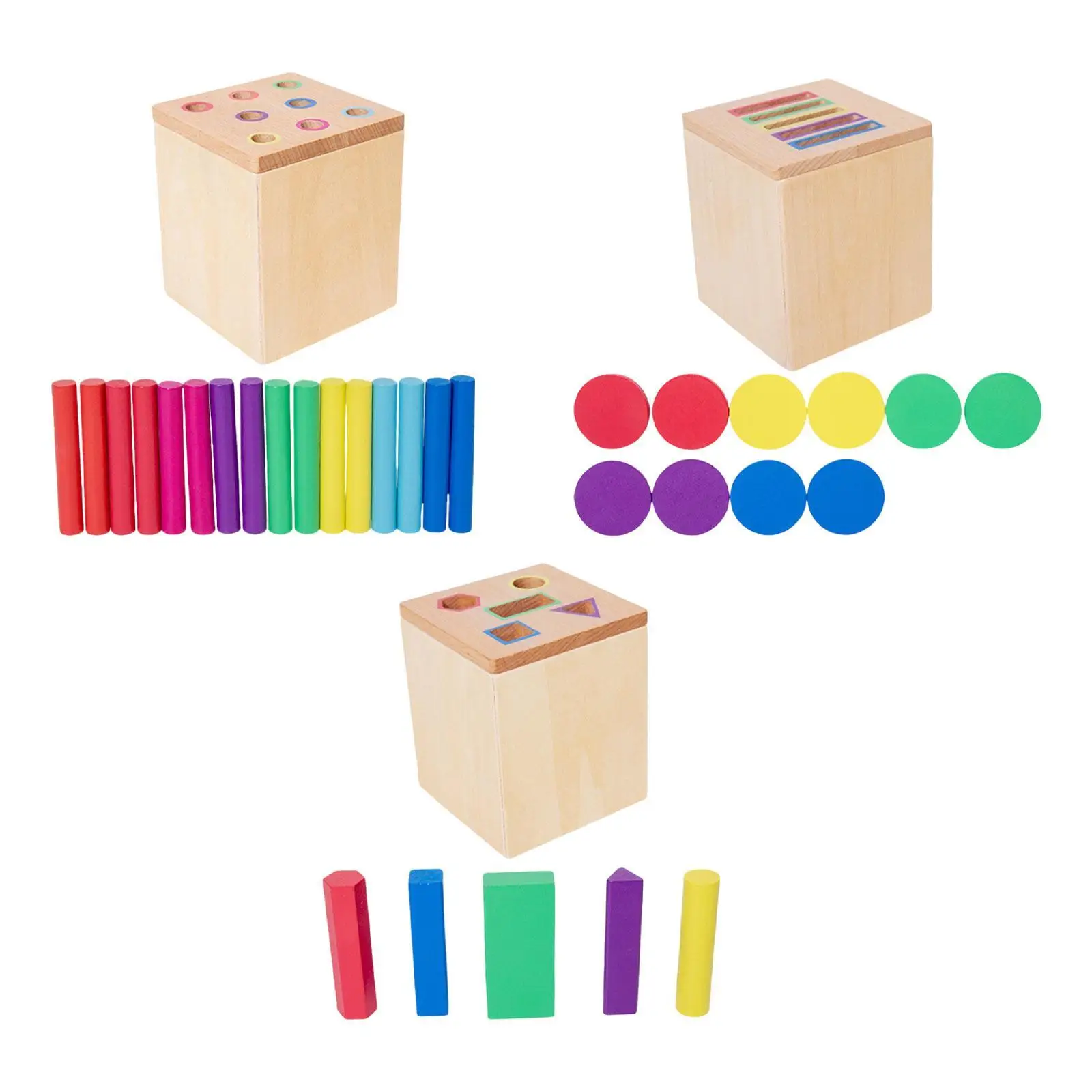 Holzfarbenes Sortierspielzeug für Babys, Feinmotorik, Holzkiste, Spielzeug für Kleinkinder, 12–18 Monate, Kind, 1–3 Jahre alt, Geburtstagsgeschenke