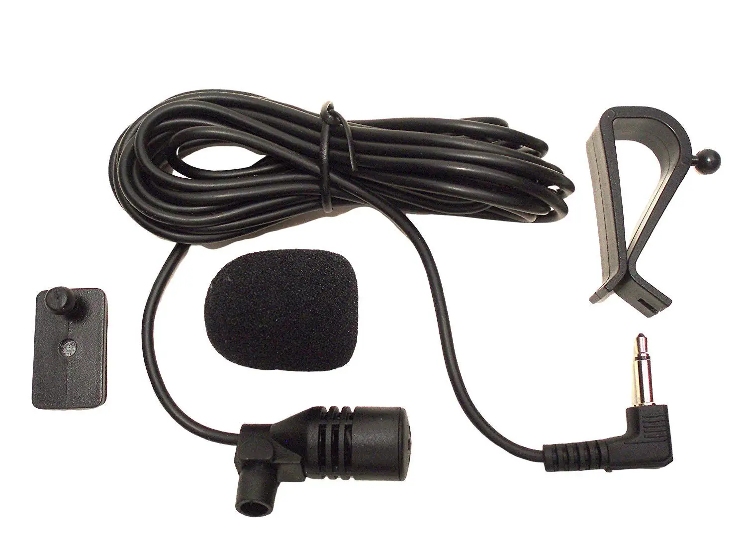 3.5mm Microphone Assembly Mic for Car Vehicle Head Unit Bluetooth Enabled Stereo Radio GPS DVD With stand
