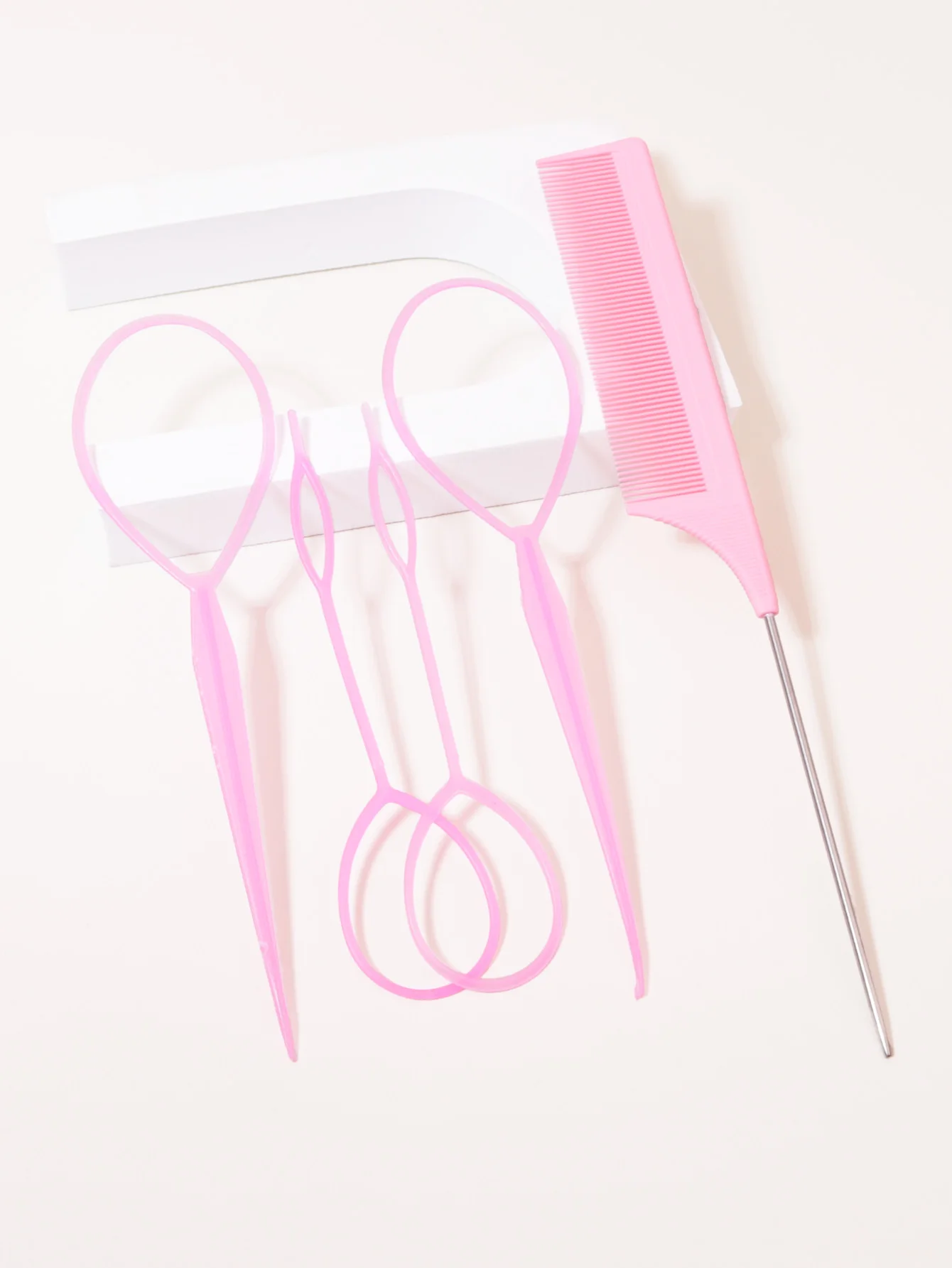 Comb styling set with steel needle pointed tail comb and 4 hair tail tools, suitable for everyone to use