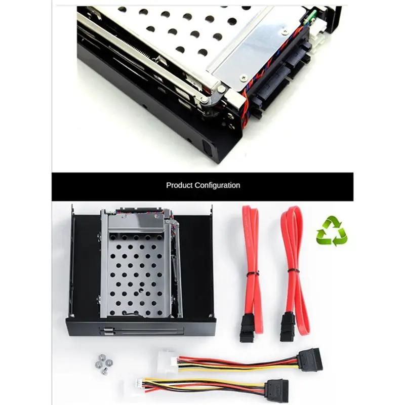 SEATAY Dual Bay SATA2 Hard Drive HDD & SSD Tray Internal Mobile Rack Enclosure Docking Station Hot Swap Bracket