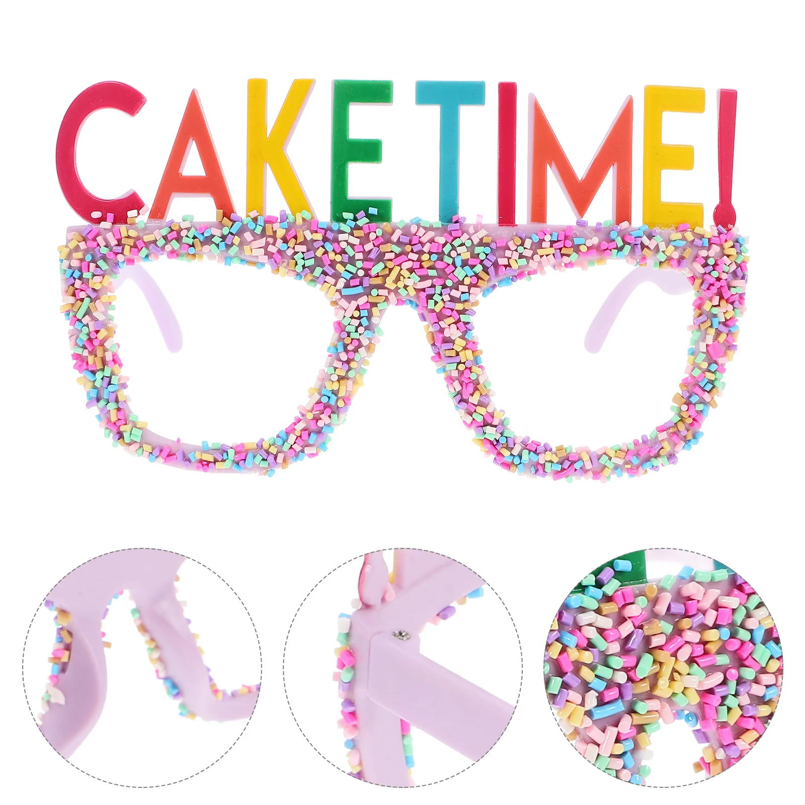 

Birthday Glasses No Lens Cake Style Eyeglass Frame Photo Booth Prop Funny Sunglasses Festival Birthday Party Eyewear