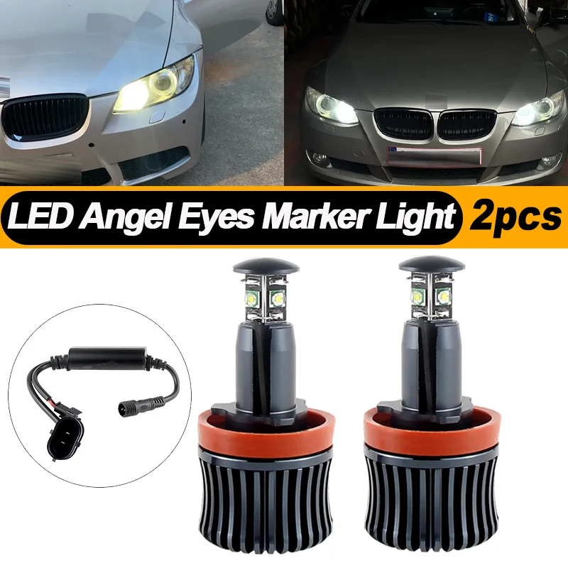 2PCS LED Angel Eye Ring Marker Light Bulbs For BMW 3-series E90 E91 E92 E93 328i 328xi 335d 335i Z-series E89 Z4 2009-2011 view 3