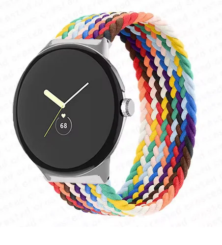 Anello singolo intrecciato per Google Pixel Watch1/2/3 4 41mm 45mm Accessori Smartwatch Cintura in nylon elastico Bracciale correa