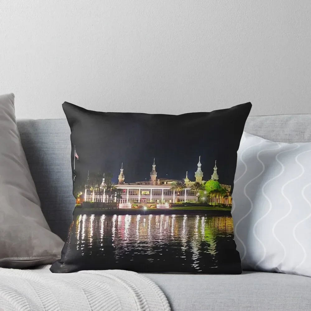 City Of Tampa Riverwalk And The University of Tampa Throw Pillow Christmas Throw Pillows Covers Sofa Covers pillow