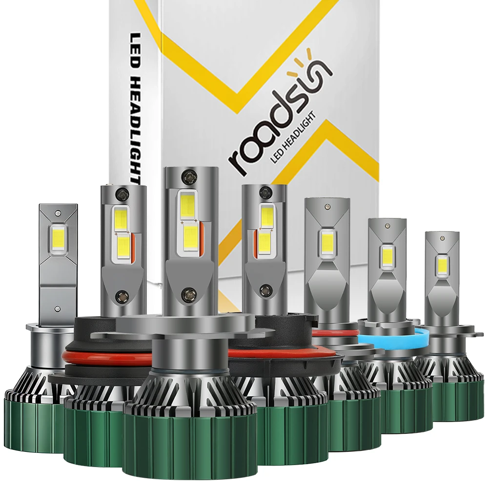

ROADSUN 2PCS 6500K H4 LED Headlight H7 LED H1 H11 9005 HB3 9006 HB4 9007 H13 For Car 140W LED Auto Headlamp High Brightness Bulb
