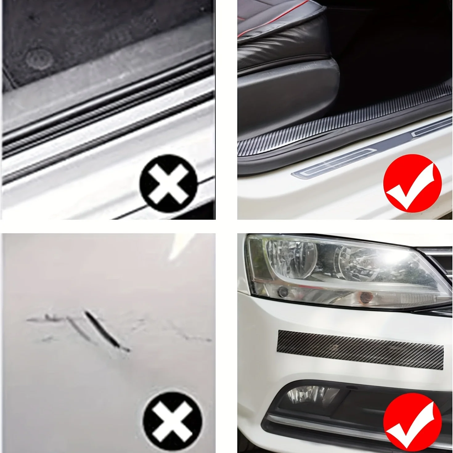 1pc Car Rear Bumper Guard, Edge Guards Door Sill Protector, Car Bumper Door Guard for  Door Edge/Front and Rear Car Sticker