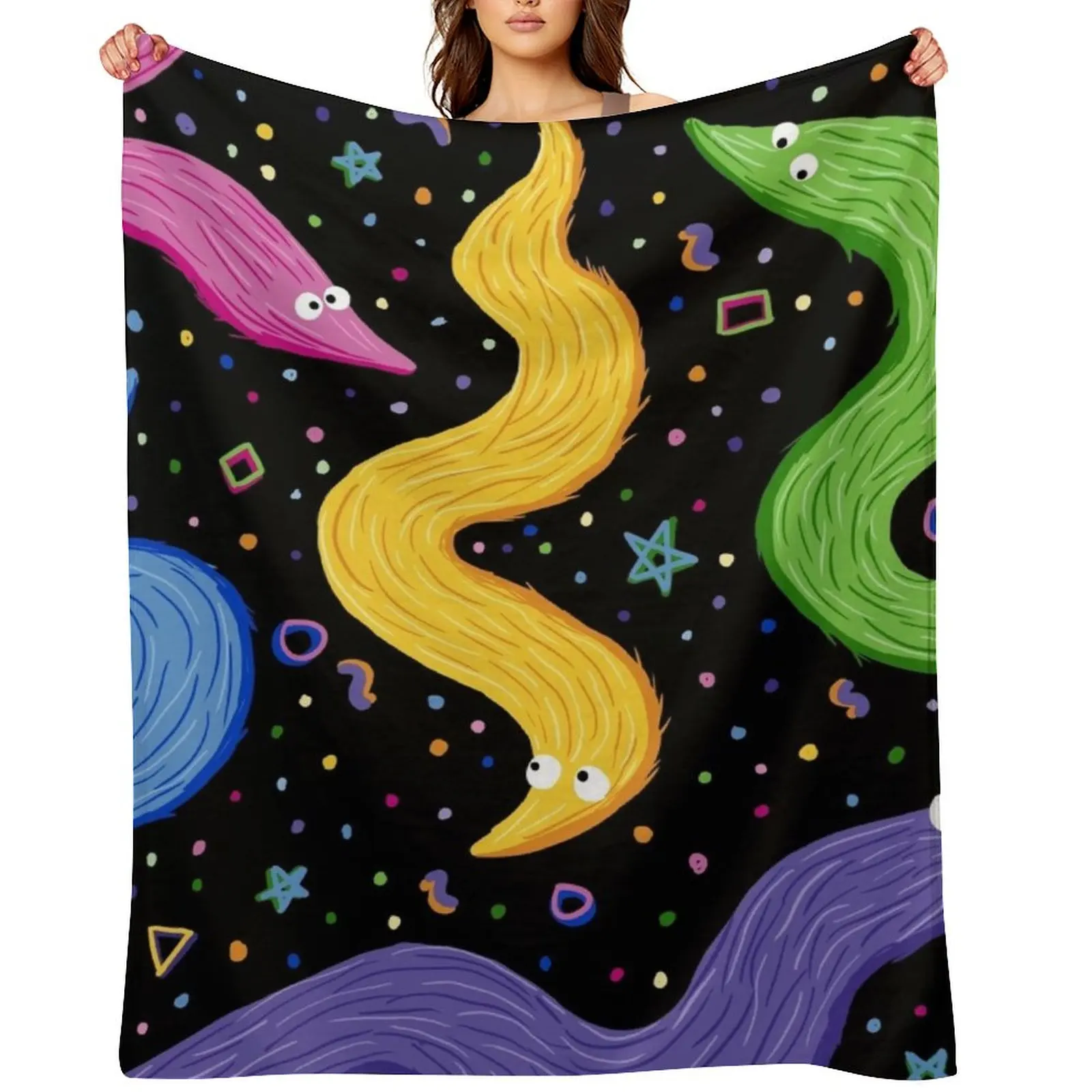 Bowling Worm On A String Throw Blanket Luxury Brand Bed Fashionable Loose Hairy Winter beds Summer Beddings Blankets