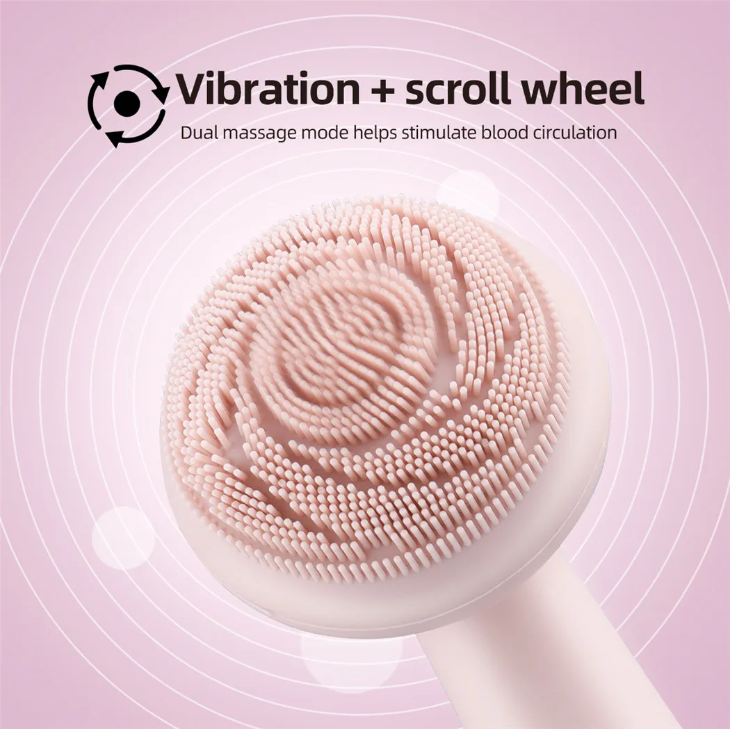 Nettoyeur de brosse faciale électrique en Silicone, rouleau de Vibration, Instrument de Massage des pores, outil de beauté étanche et Rechargeable