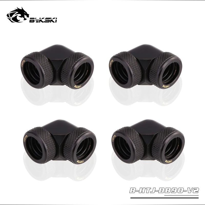 4 sztuki / partia BYKSKI Złączka 90 stopni do twardej rury OD14mm do ręcznego złączki miedzianej Podwójny interfejs OD14mm