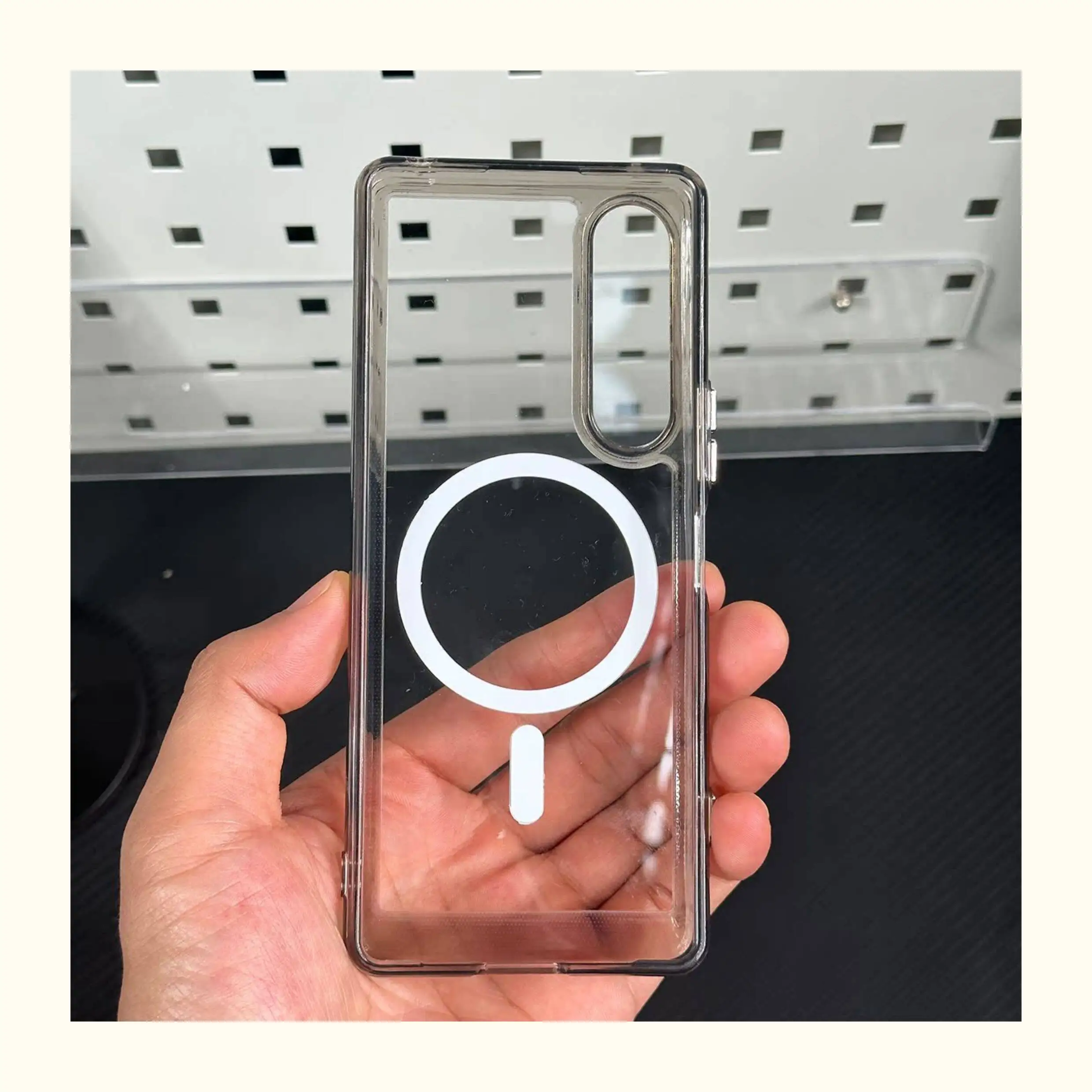 For Sony xperia 1 VII 1 VI Case Clear TPU Acrylic Magnetic Anti Fall Protective Back Cover For Sony Xperia 1 V 1VII Shell Bumper view 5