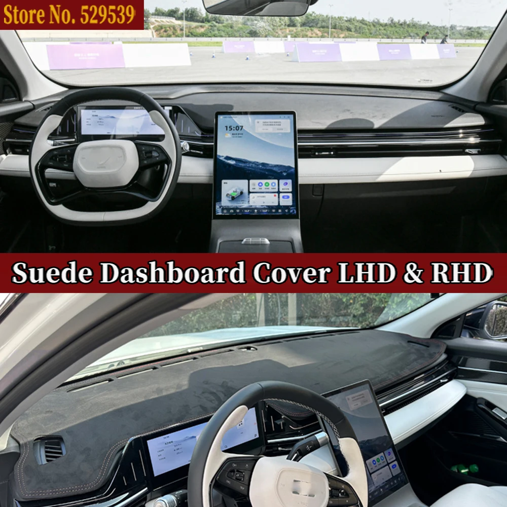 

Car Suede Leather Dashmat Dashboard Cover Pad Dash Mat Auto Accessories For Geely Galaxy L6 EV Electric 2022 2023 2024