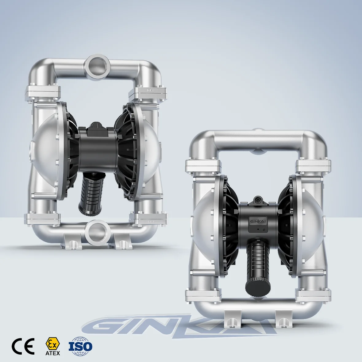 Stainless Steel Air Operated Double Diaphragm Pump Ink Powder Corrosion Resistant Industrial Fluid Transfer Pump