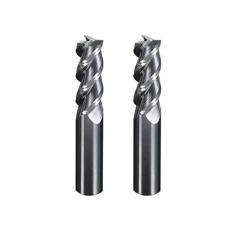 HRC50 Woodworking tools straight flutes Cnc carbide End mill Aluminum Copper Wood Milling cutter Milling Tools