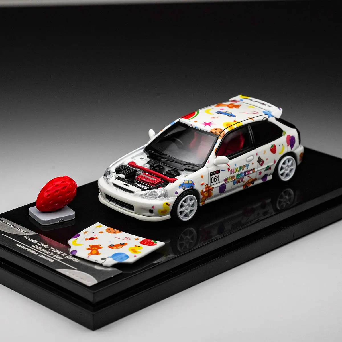 In Stock:1:64 RWB 993 EK9 Children's Day Limited Edition Alloy Static Car Model, Premium Display Item, Must-have Collection Item