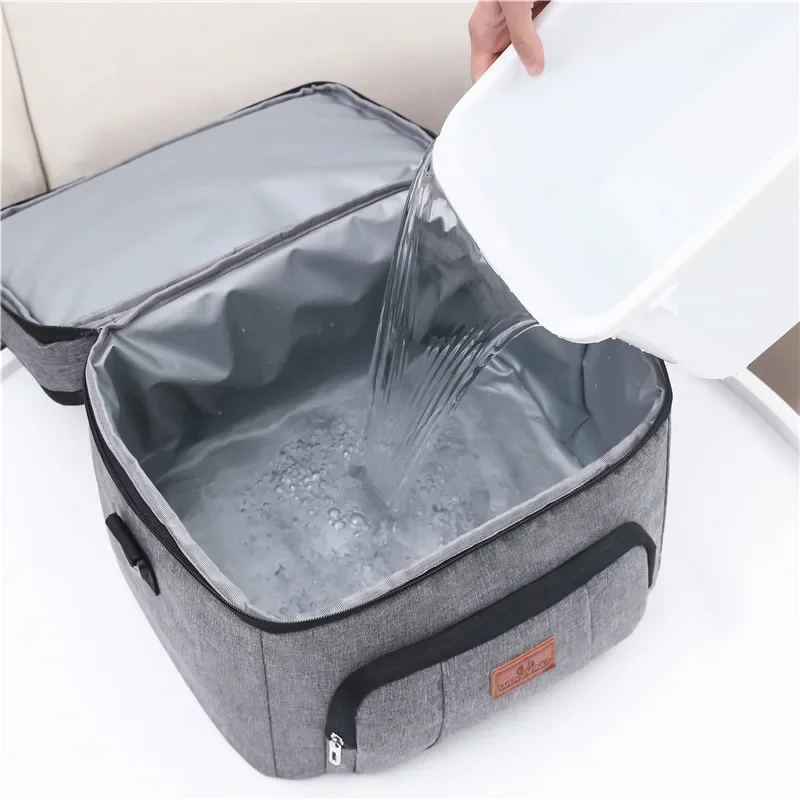 New Double Layer Insulation Bag Large Capacity Outdoor Ice Pack Convenient for Outings Picnic Bag Portable Office Lunch Bag