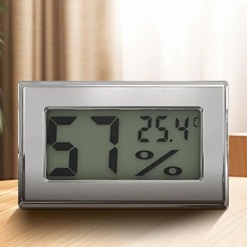 Small Hygrometer Precise Small Humidity Meter Portable Digital Temperature Gauge Temp And Humidity Gauge For Wine Boxes Cabinets