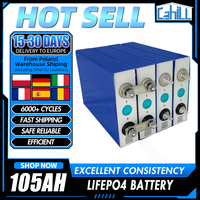 New 105Ah Lifepo4 battery 3.2V Lithium Iron Phosphate Rechargeable Cell For DIY 12V 24V 48V RV EV Solar Camping Batteri EU Stock