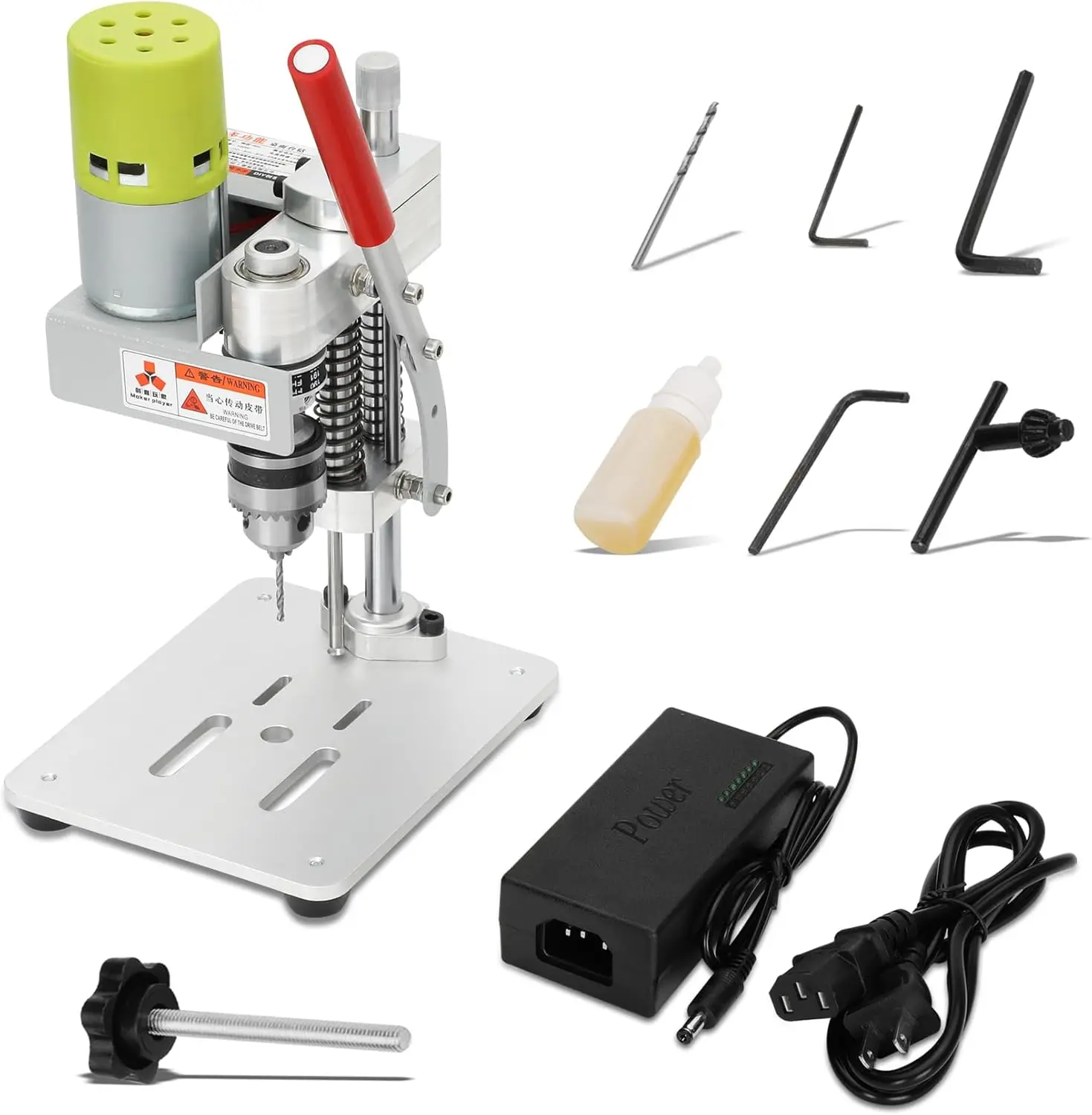 

Upgrade Mini Drill Press 12-24V Precision Benchtop Drilling Press 7 Variable Speed Elecric Jewelry Drill Press for DIY metal