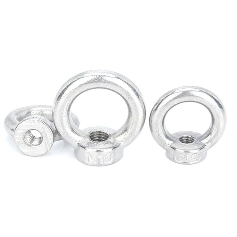 304 Stainless Steel Lifting Eye Nuts/ Screw Ring Eyebolt Ring Hooking Nut M3 M4 M5 M6 M8 M10 M12 High Quality Lifting Ring Nut
