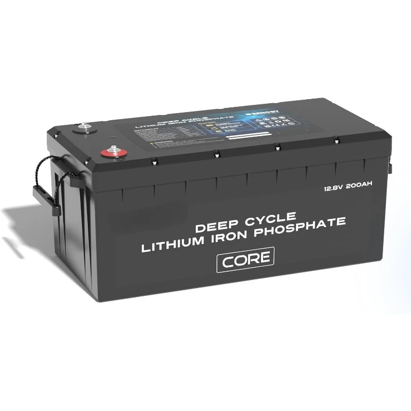 

12V 200Ah Lithium LiFePO4 Deep Cycle Battery, 5000+Deep Cycles, 200A BMS, Backup Power for Trolling motor, Cabin,Marine