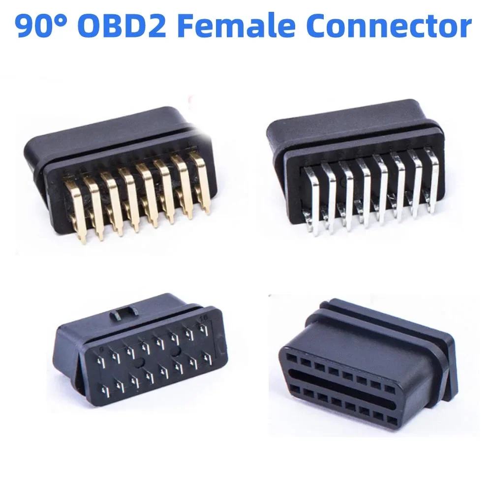 

1PC Car Truck OBD2 Diagnosis Female Interface 16PIN Connector Straight Needle Bent Pin Plug Welding Board OBDII Connect Adapter