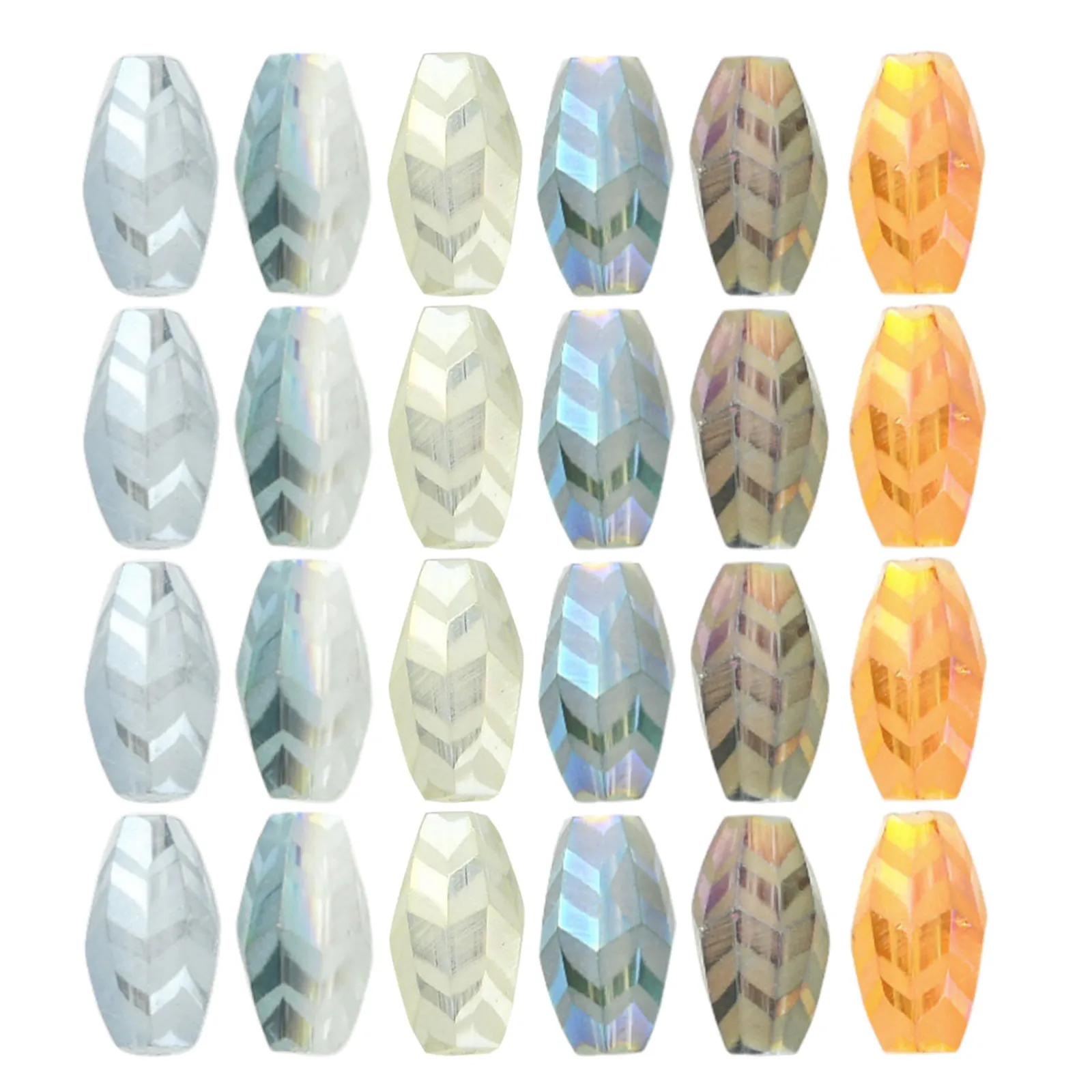 

60Pcs Vibrant Oval Glass Beads Colorful Translucent Assortment Loose Spacer Beads Large Hole for DIY Jewelry Making Crafts Art