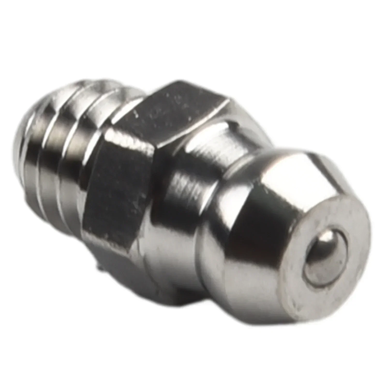 10Pcs Grease Nipple Hex Width Material Overall Height Thread Size Grease Inlet High Hardness 201 Stainless Steel