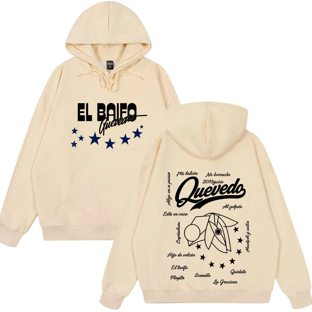 QUEVEDO EL BAIFO Album 2026 Tour Grafik-Hoodie für Herren und Damen Ästhetischer Trend-Sweatshirt Locker Lässig Vintage Übergroßer Pullover – Detail 5