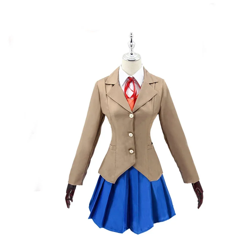 Anime Doki Doki Literature Club Monika Cosplay Sayori Yuri Natsuki Cosplay Costume School Girl Women Uniform