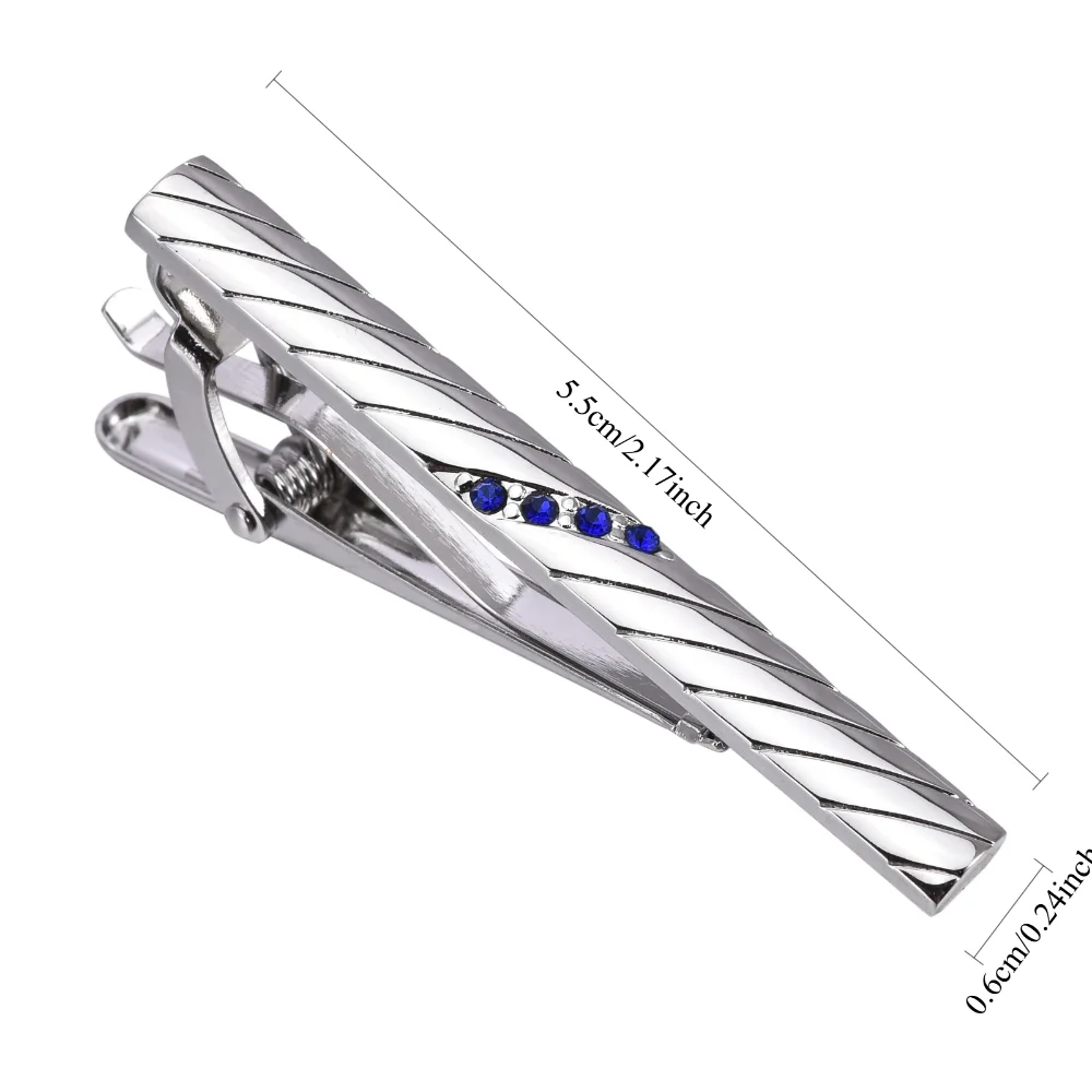 Twisted Texture Light Diamond-encrusted Tie Clip Business Wear and Accessories Exquisite Business Formal Wear Men's Tie Clip