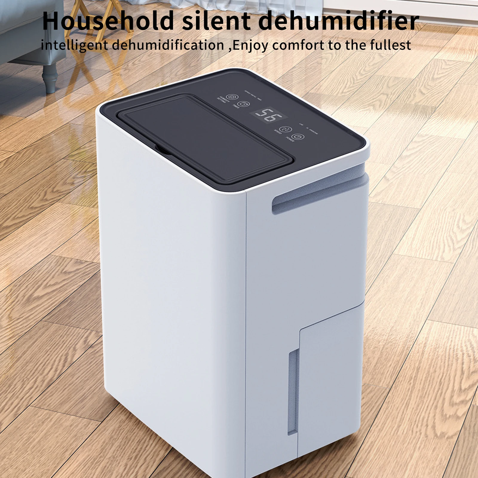 Deumidificatore portatile silenzioso Assorbitore di umidità per la casa Camera da letto Ufficio Cucina Asciugatrice Deodorante 12L/Giorno Deumidificazione