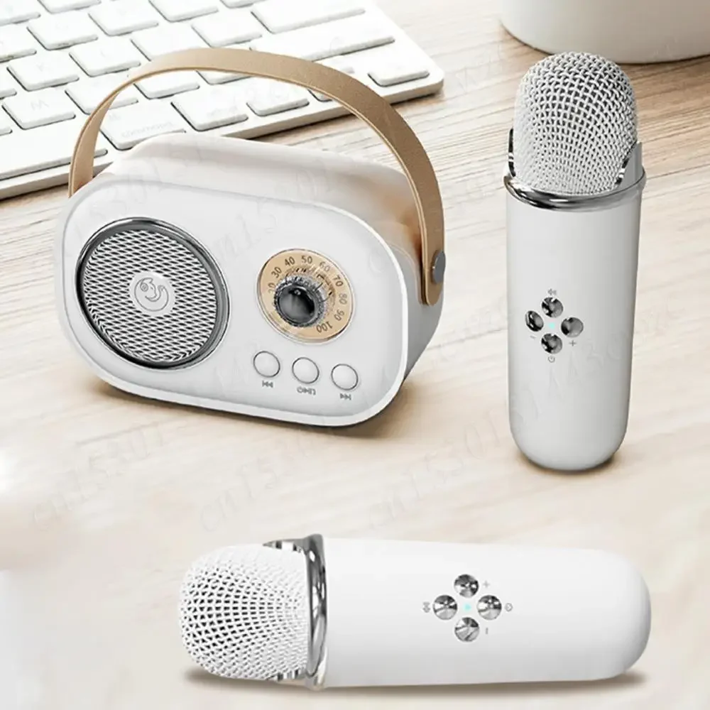 

Караоке-машина X-T C20 PLUS с двумя беспроводными микрофонами Портативная Bluetooth-колонка Беспроводная колонка для караоке для детей и взрослых