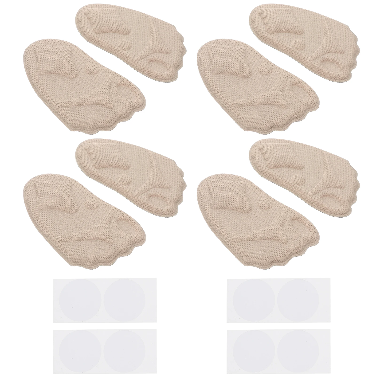 8pcs Forefoot Cushion Pads Foot Care Tool Invisible Insoles For High Heel Pain Relief Shoe Inserts Front Foot Pads