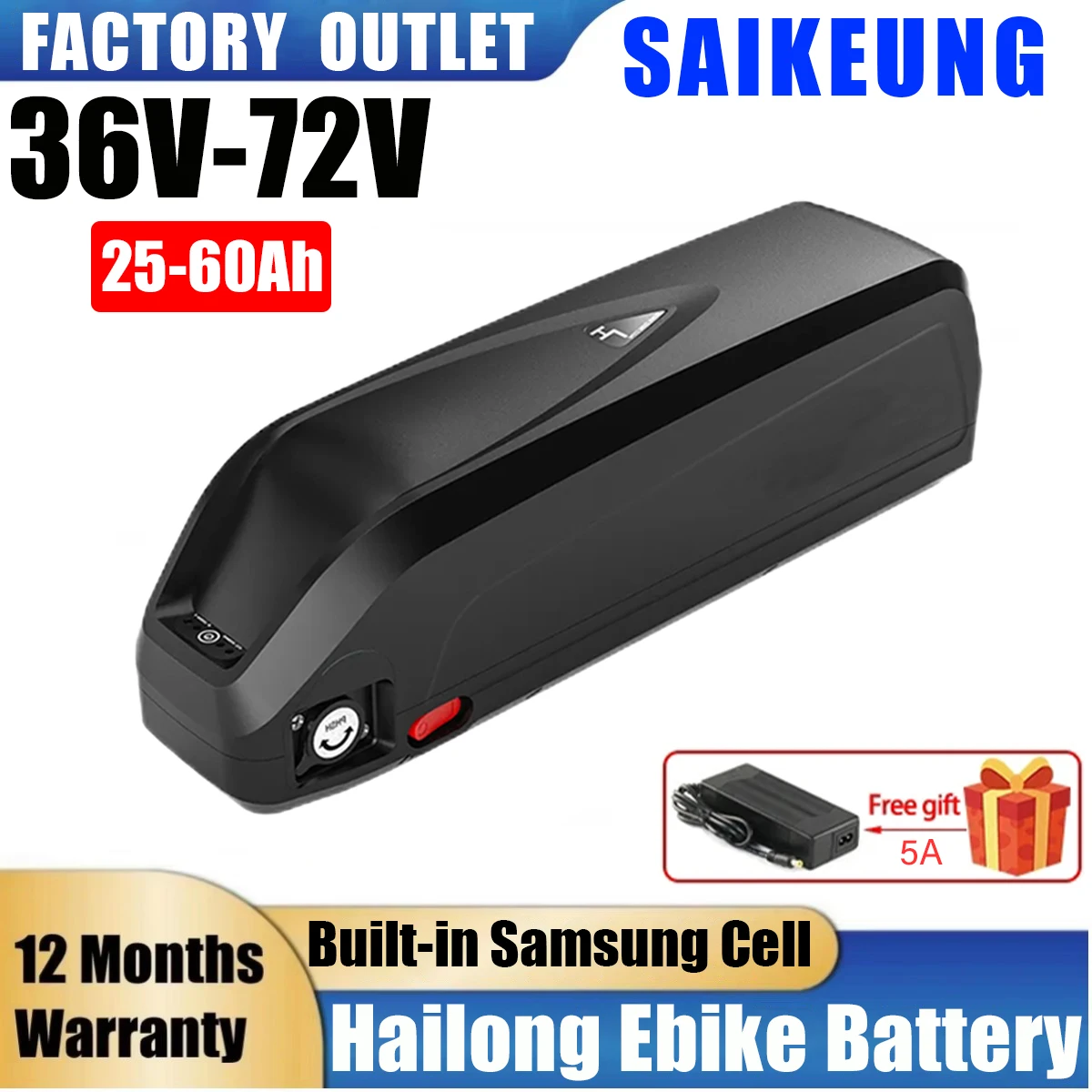 

Hailong 36 52 48 V 40ah 20ah 24 35 28ah Electric Bike 1000w 30ah 60v 72v 2000w Electric Bike Bateria 50ah 60ah Battery Biciclett