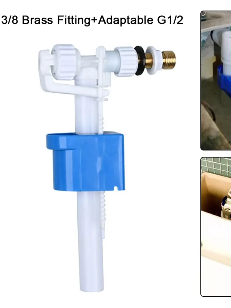 Valve d'entrée de toilette G3/8 G1/2, Valve de remplissage de réservoir, 1 pièce, connexion en laiton, Valve d'entrée de toilette, accessoire de réservoir d'eau de toilette