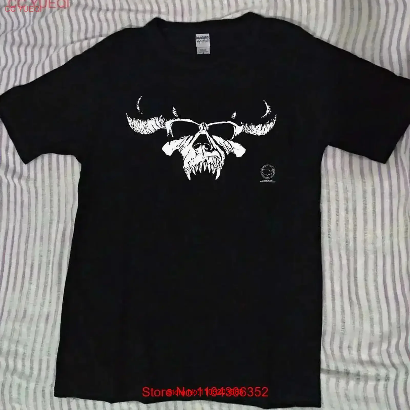 The Misfits Danzig Demon Skull weiß klassisches Samhain T-Shirt Vintage Washed Homme Vielseitig gestreckt lässig weich leicht