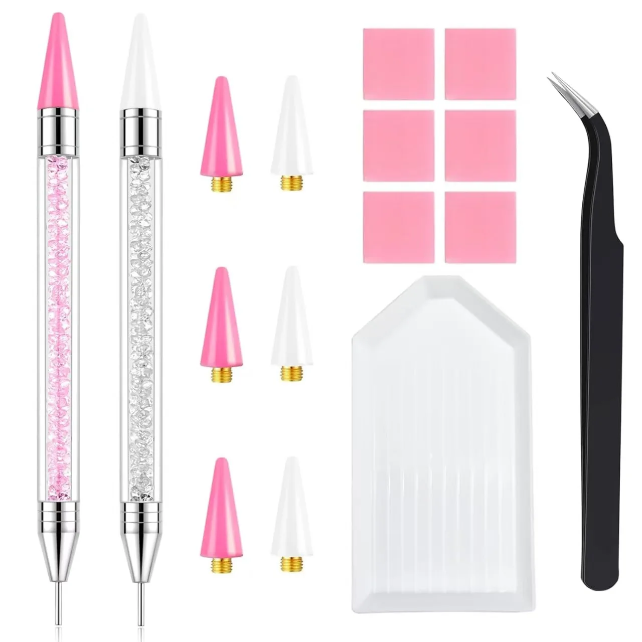 Rhinestone Picker Tool 2 Acrylic Handle Applicator |   Dual-Ended, Multi-Functional Tool for Diamand Painting Pens, DIY Nail Art