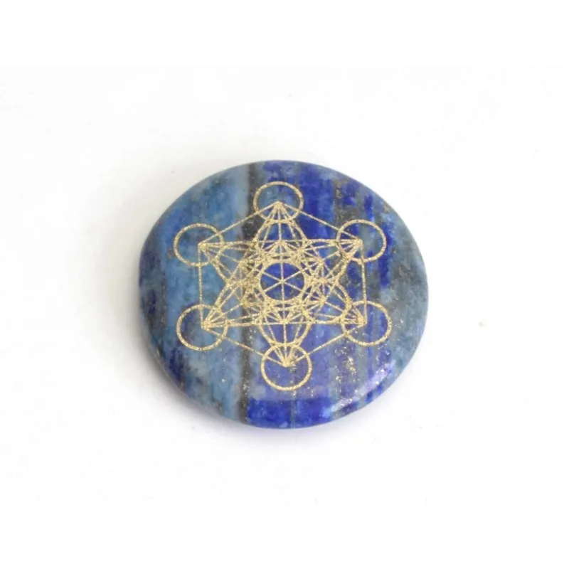 Small Size Ultrathin Natural Chakra Semi-precious Stones Lapis Amethyst Quartz Metatron's Cube Crystal Healing Crafts