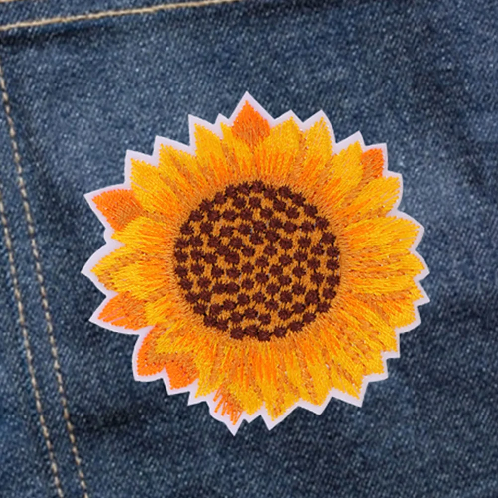 

10 Pcs Embroidered Flower Patches Iron On Appliques for Clothing Decoration Repair Projects Bright Colors Floral Embroidery