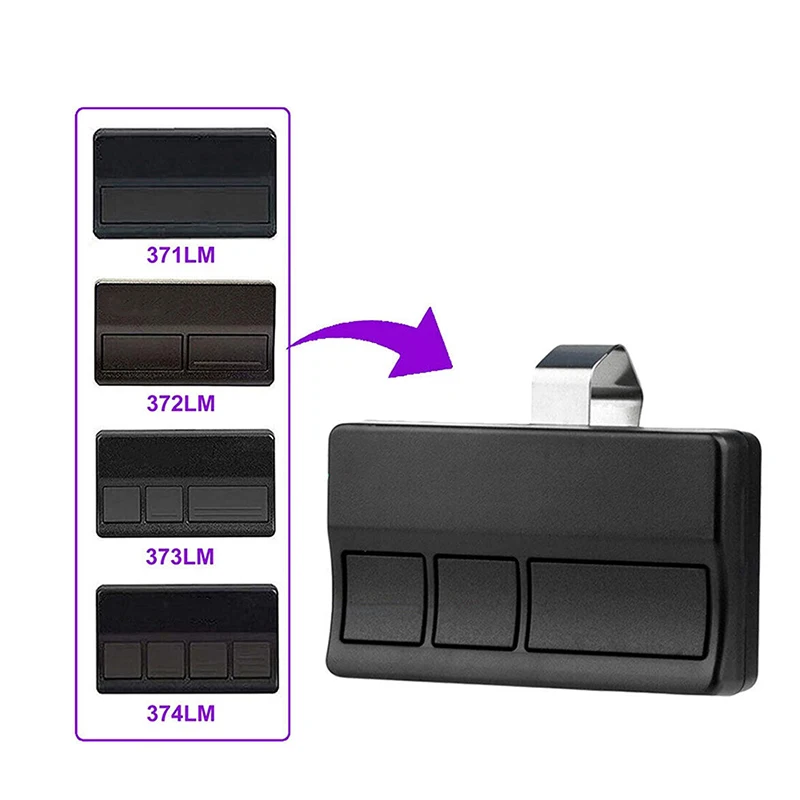 Voor 371LM 373LM 372LM 370LM 139.18191 139.18192 139.53752 Garagedeuropener Afstandsbediening/Gate Control 315MHz Rollende code