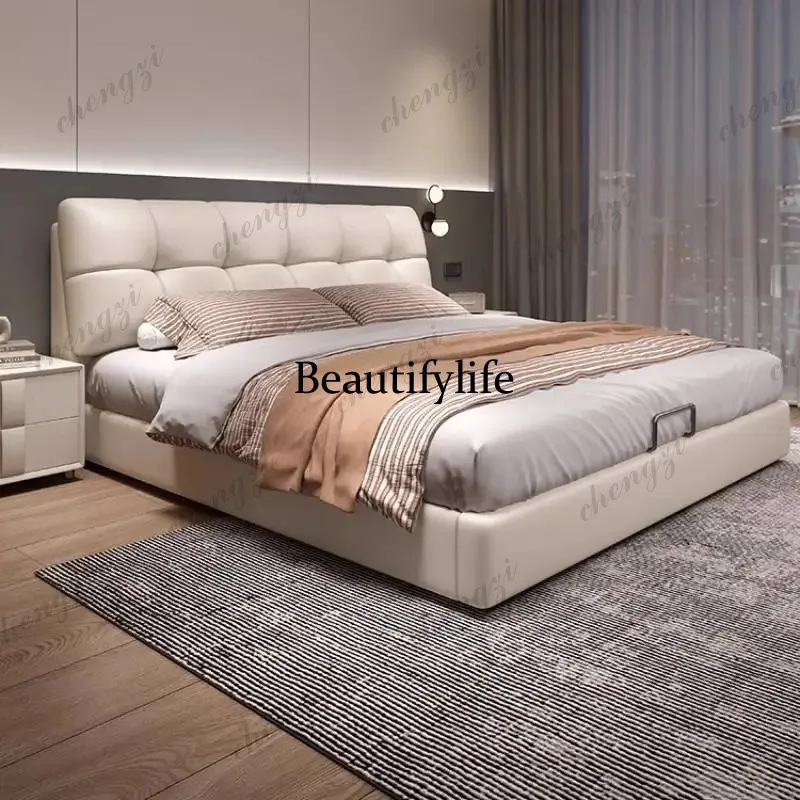 Room European Luxury Double Bed Frame Kids Insert Storage Full Size Double Bed Bedroom Wooden White Schlafzimmer Bett