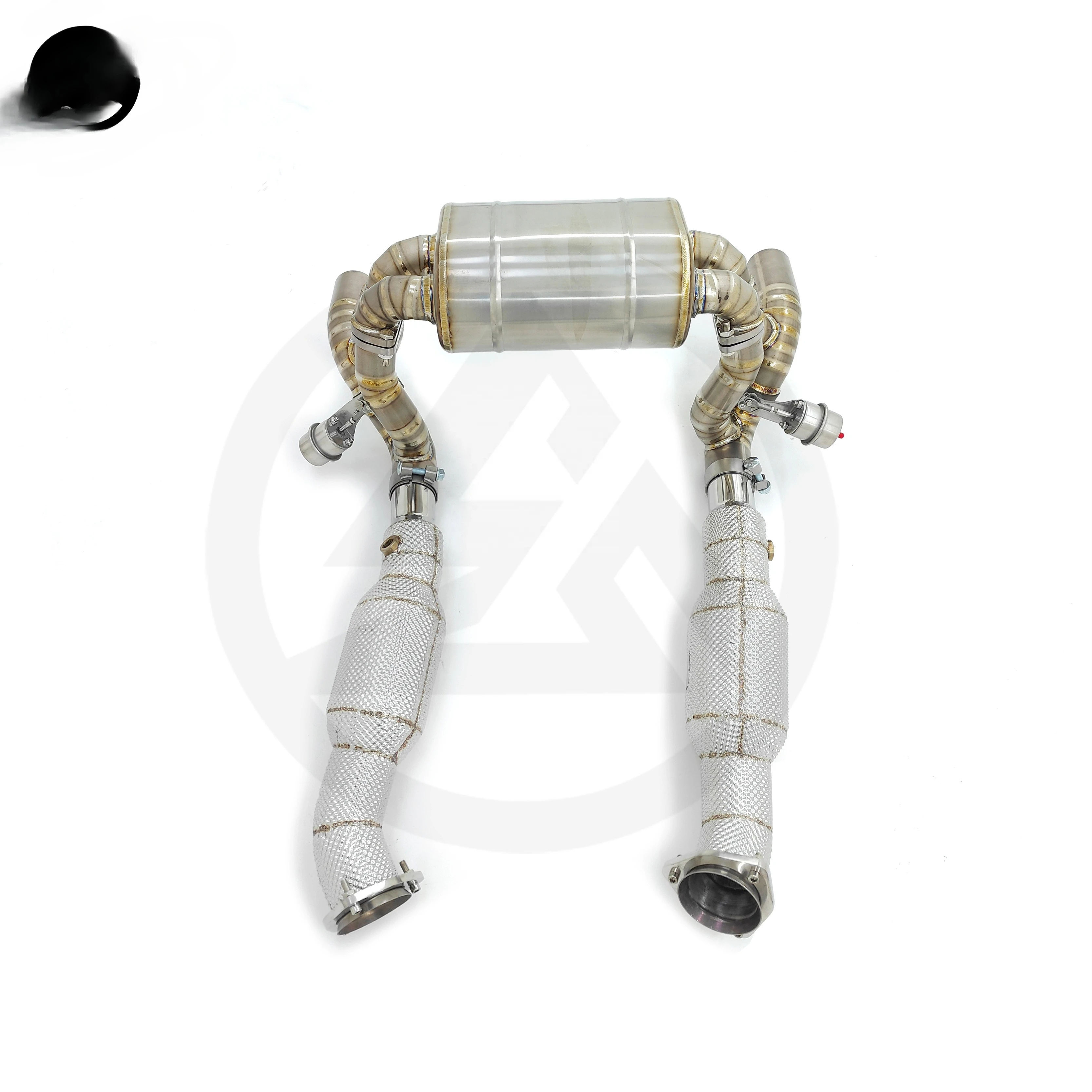 CSZ Titanium Full Exhaust for Ferrari F430 4.3L 2005-2009 Fit Scuderia Surround Pneumatic Valve Muffler Catted Downpipe