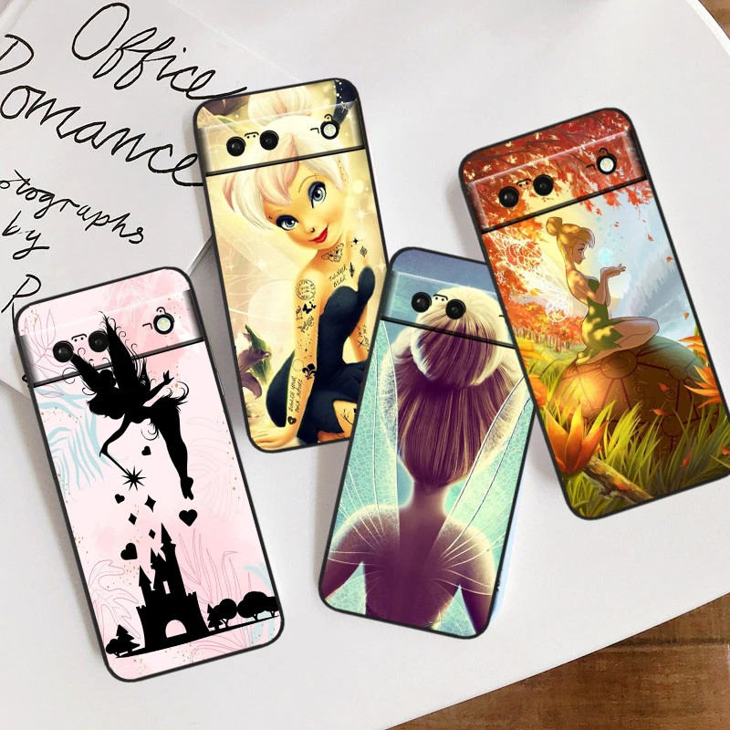 Cute Wendy Tinkerbell For Google Pixel 8 7A 7 6A 6 5A 5 4 4A XL 5G Black Silicon Shockproof Shell Back Phone Case