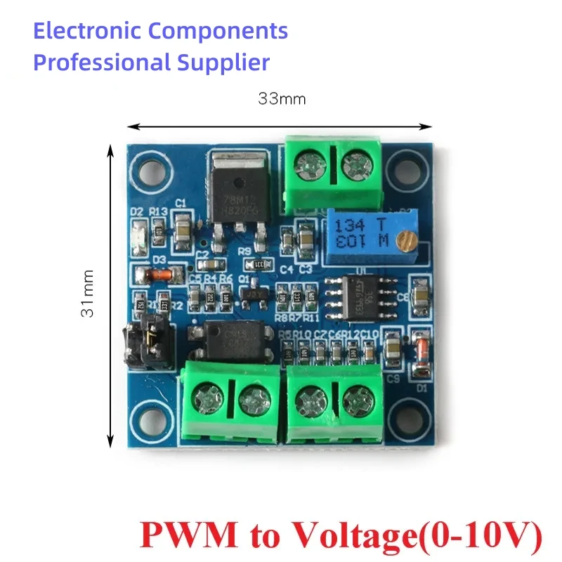 Módulo convertidor de voltaje a PWM, 0%-100% a 0-5V, 0-10V, señal Digital a analógica, módulo de potencia ajustable PWM