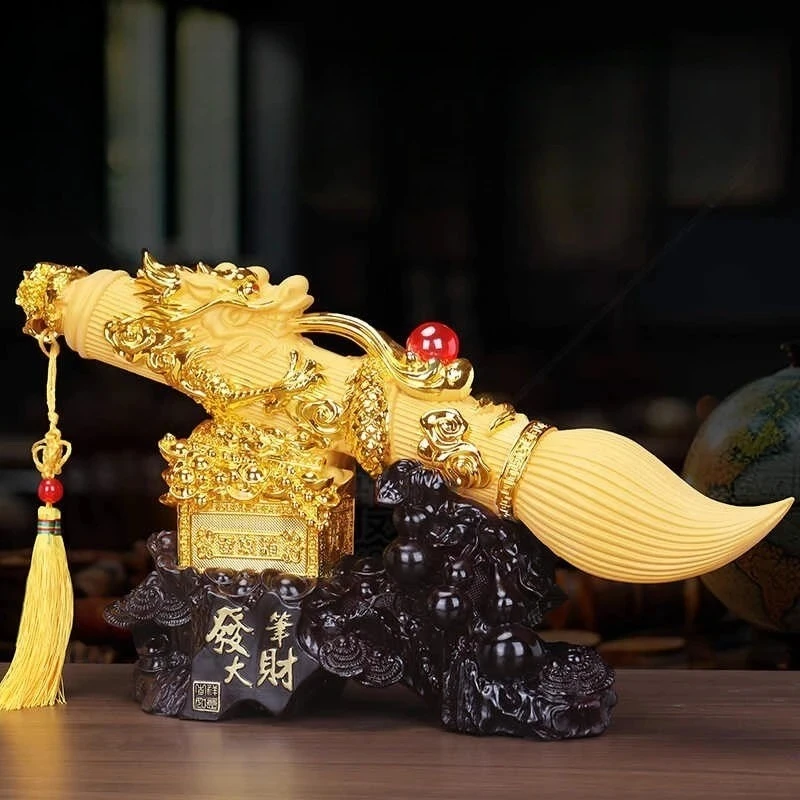 Creative Calligraphy Brush Ornaments for Attracting Wealth Chinese Living Room and Study Decoration Boss's Office Decoration
