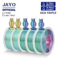 JAYO PLA Rainbow 3D Filament Silk PLA plus Rainbow 3D Printer Filament For FDM 3D Printer Silk PLA+ Dual / Triple Color 5pcs/set