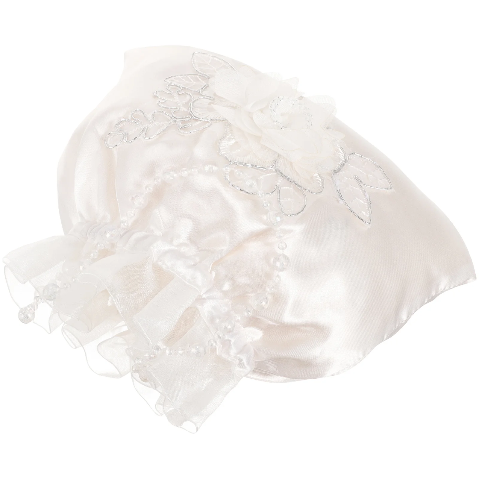 Bolsa de noiva flor decorada bolsa de doces dama de honra cetim sacos de casamento de noiva saco de cordão casamento