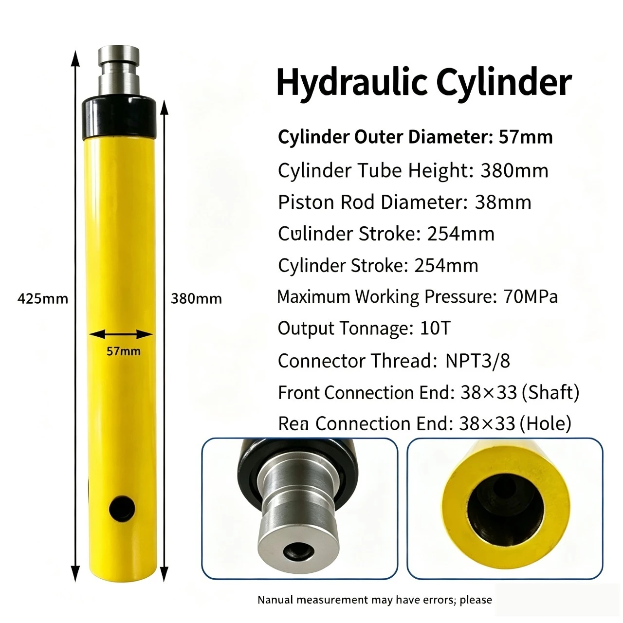 Frame Machine Pull Tower Hydraulic Cylinder Lifting Column Jack Assembly Connector, Auto Body Sheet Metal Repair Parts