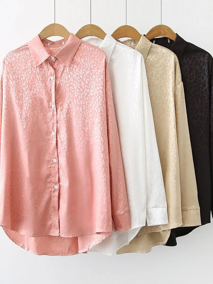 

Fashionable Casual Women's Jacquard Blouse Cleanfit Style Synthetic Fabric A-Line Sleeve Short Sleeve Thin Winter Shirt