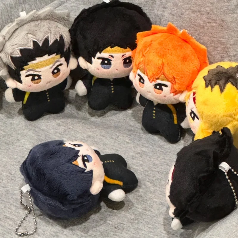 New 10cm Haikyuu!! Anime Hinata Shoyo Akaashi Keiji Oikawa Tooru Cute Stuffed Keychain Cosplay Cartoon Pendant Plushie Gift